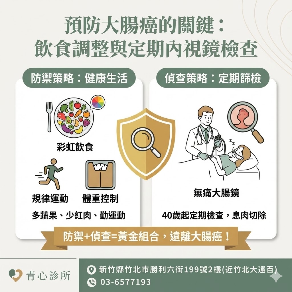 預防大腸癌飲食與檢查